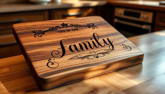 Elevate Your Kitchen with Personalized Laser-Engraved Cutting Boards from JCV Boutique & Designs