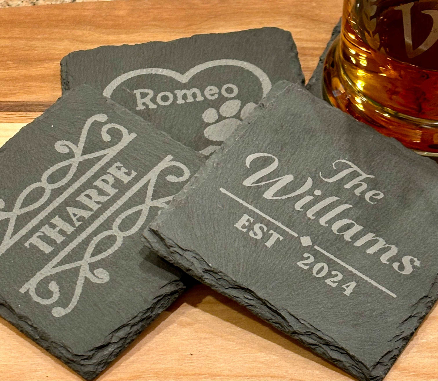 Custom Engraved Coasters - JCV Boutique & Designs