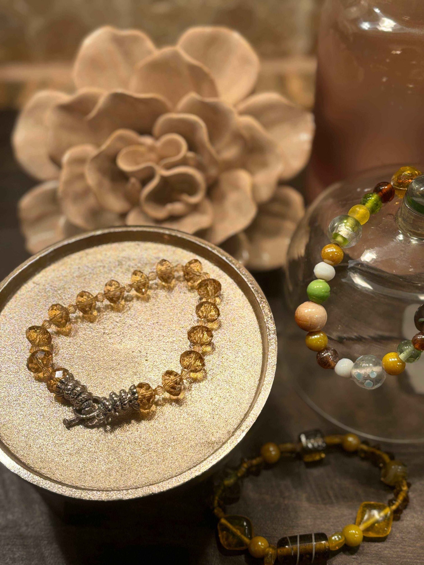 Handcrafted Glass Bead Bracelet