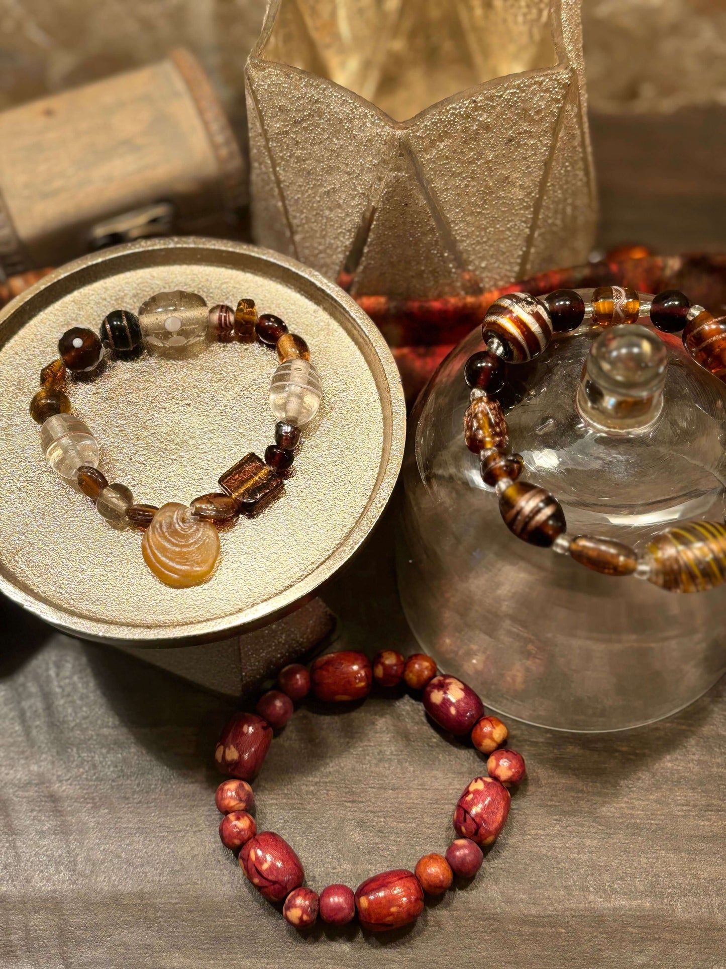 Glass & Wooden Bead Bracelet - JCV Boutique & Designs
