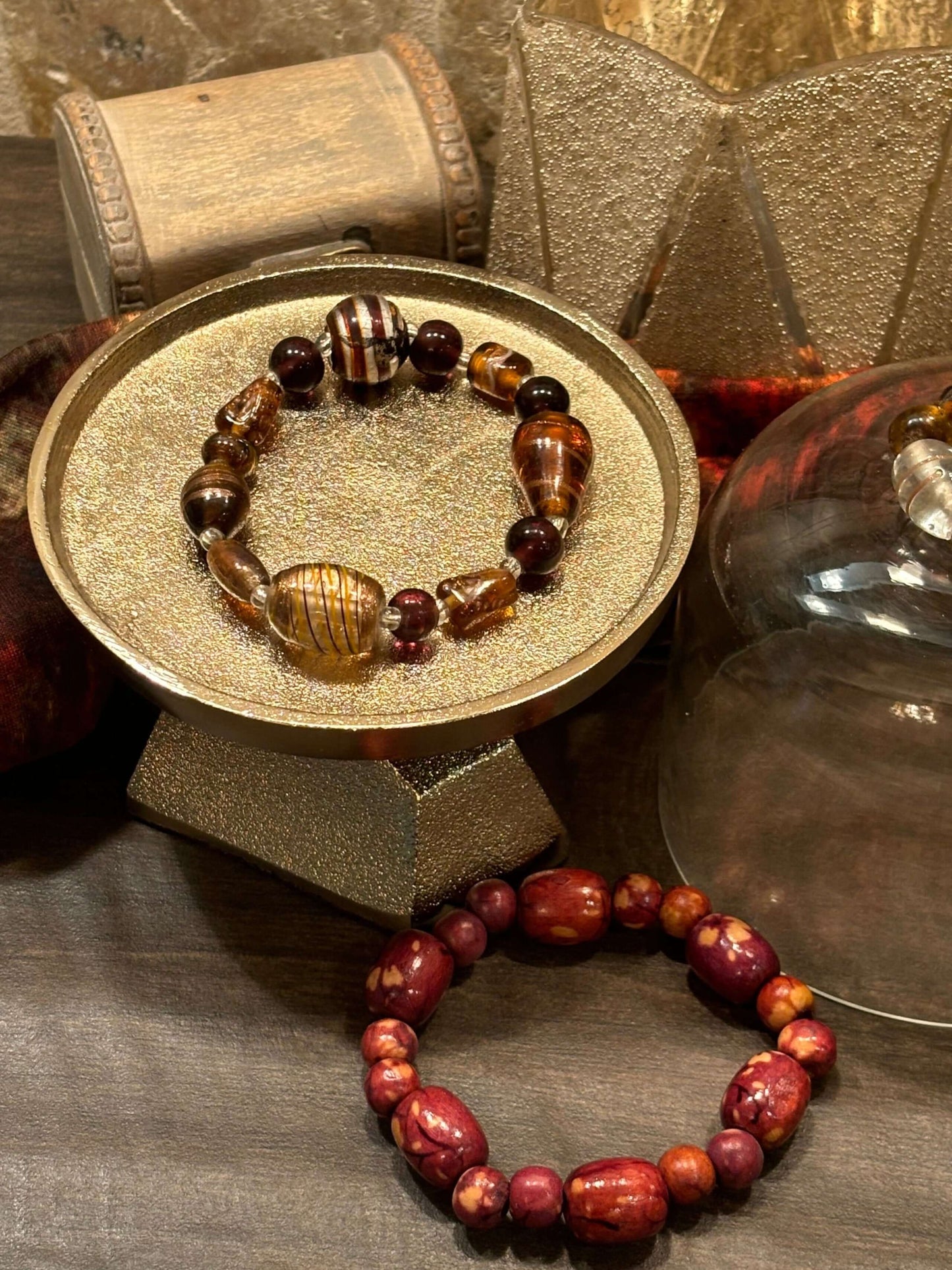 Glass & Wooden Bead Bracelet - JCV Boutique & Designs