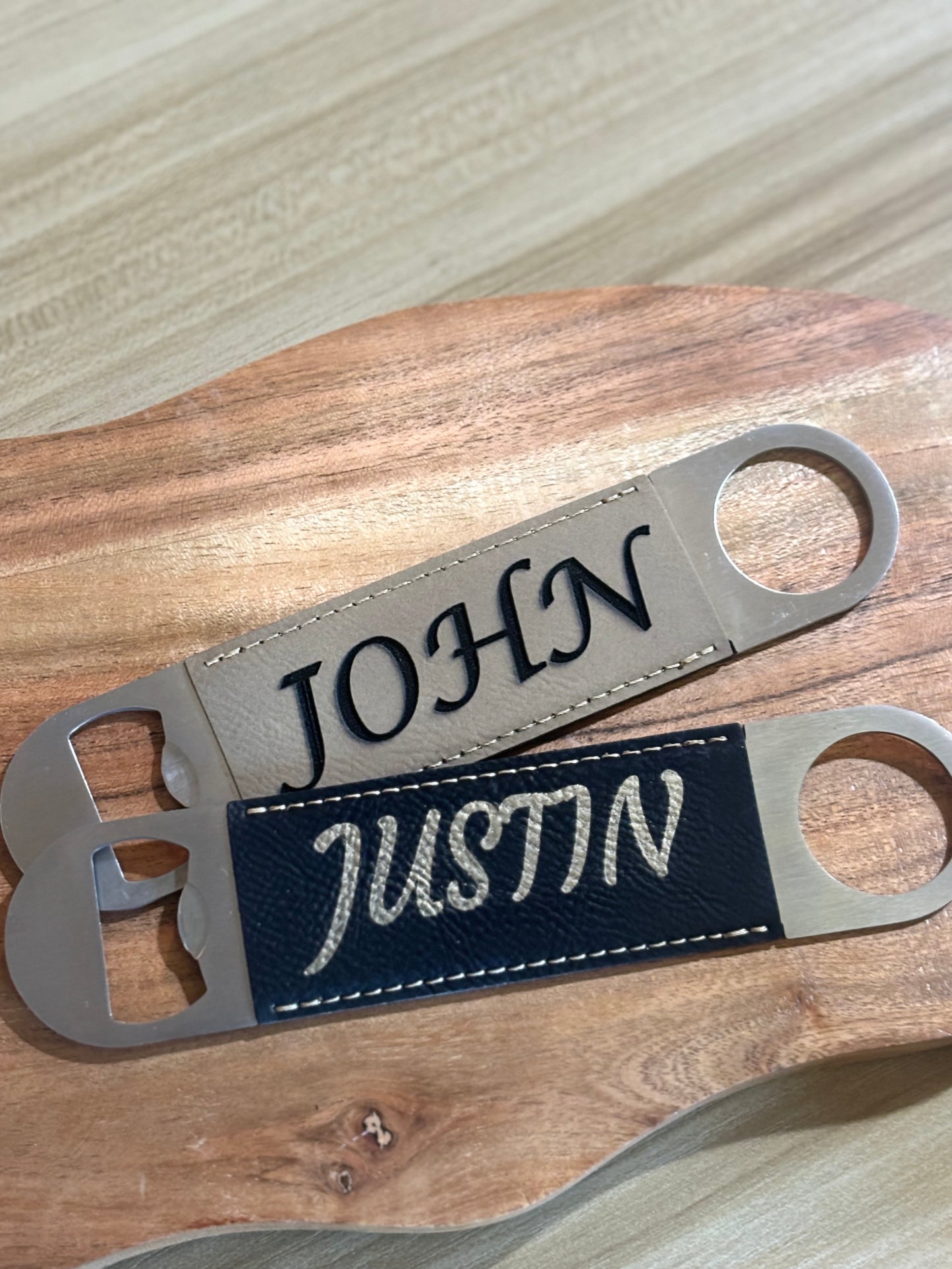 Engraved Leatherette Bottle Opener - JCV Boutique & Designs