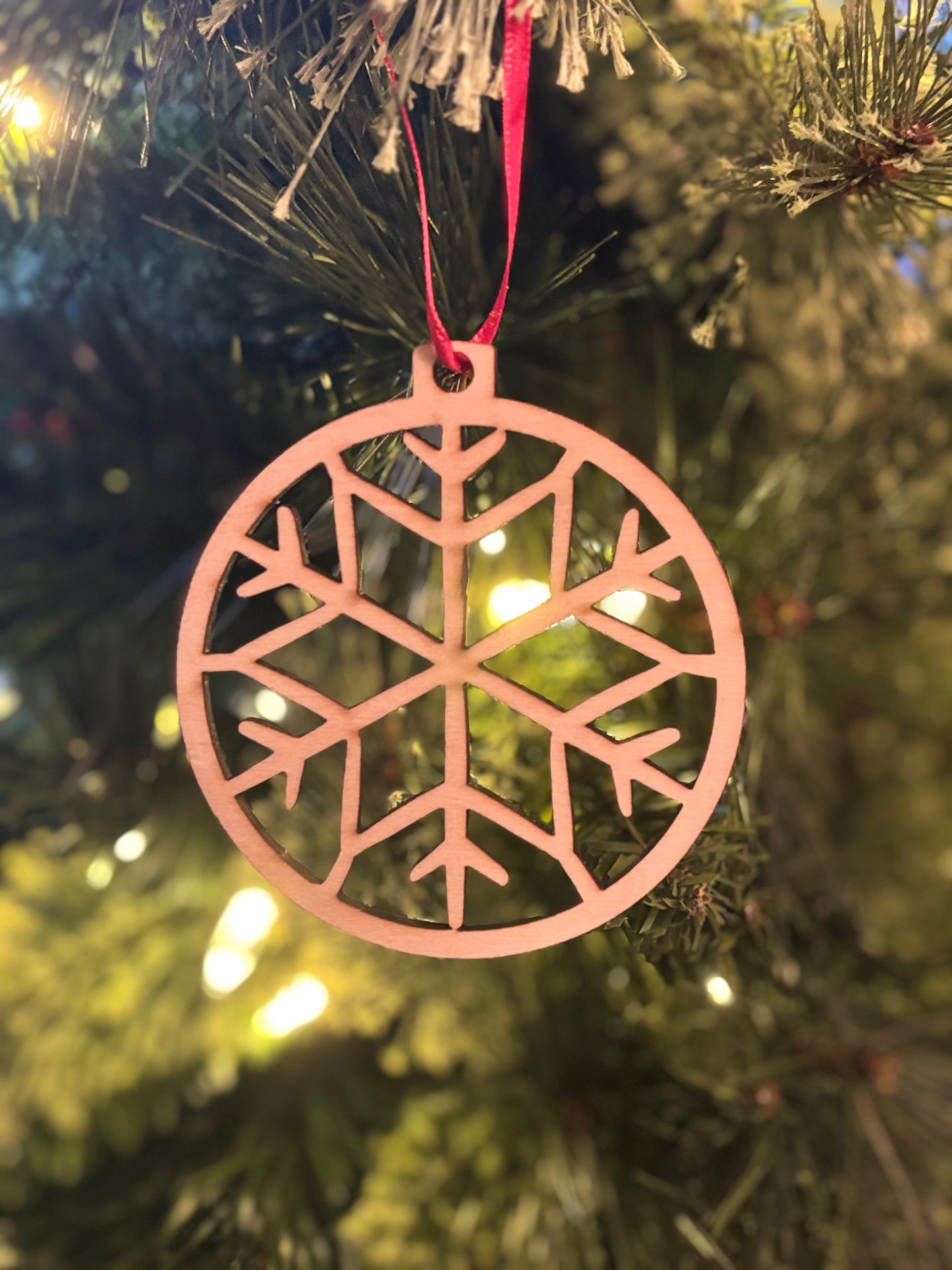 Personalized Wooden Laser Engraved Baby's First Christmas Ornament - JCV Boutique & Designs