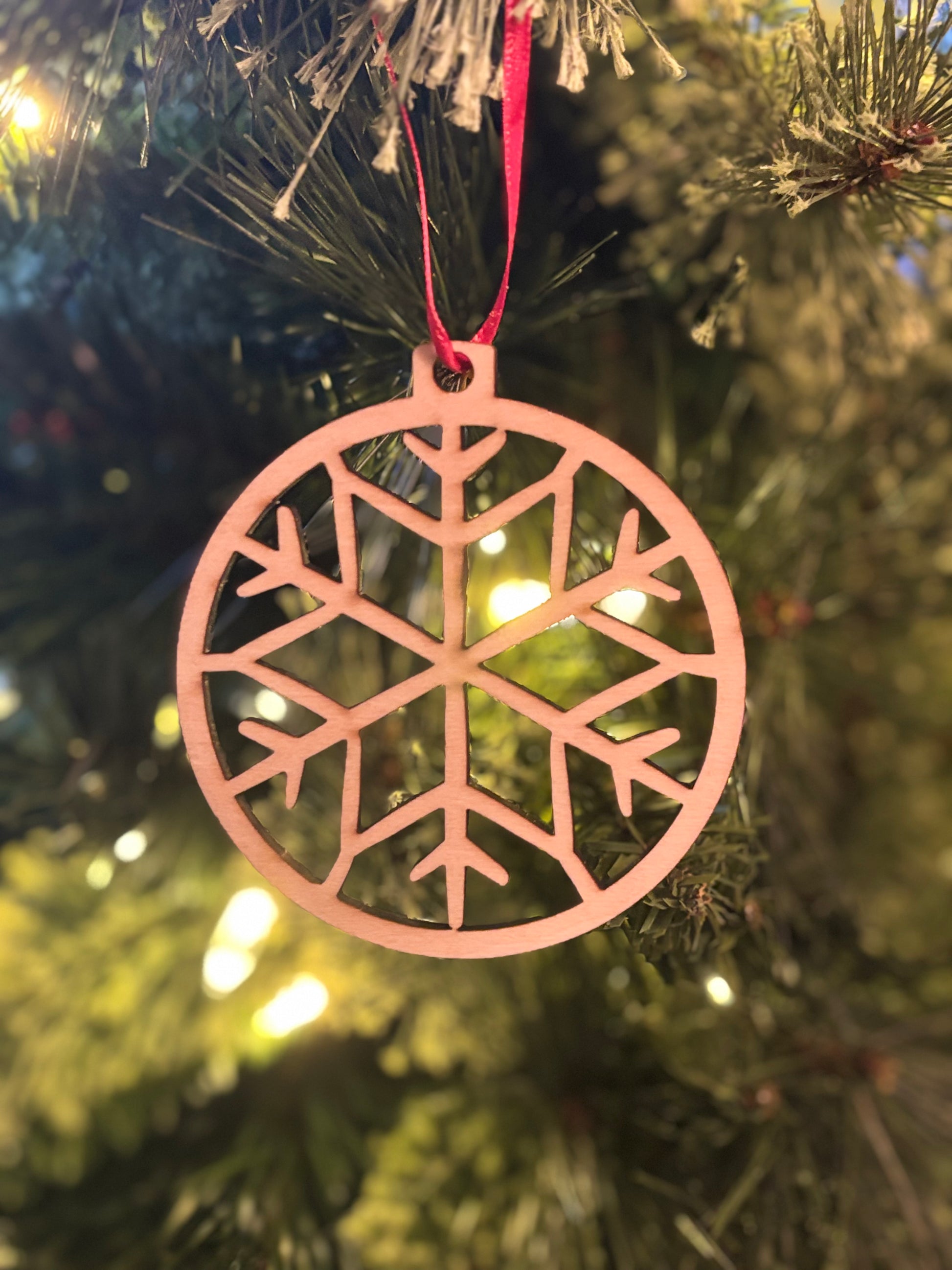 Personalized Wooden Laser Engraved Baby's First Christmas Ornament - JCV Boutique & Designs