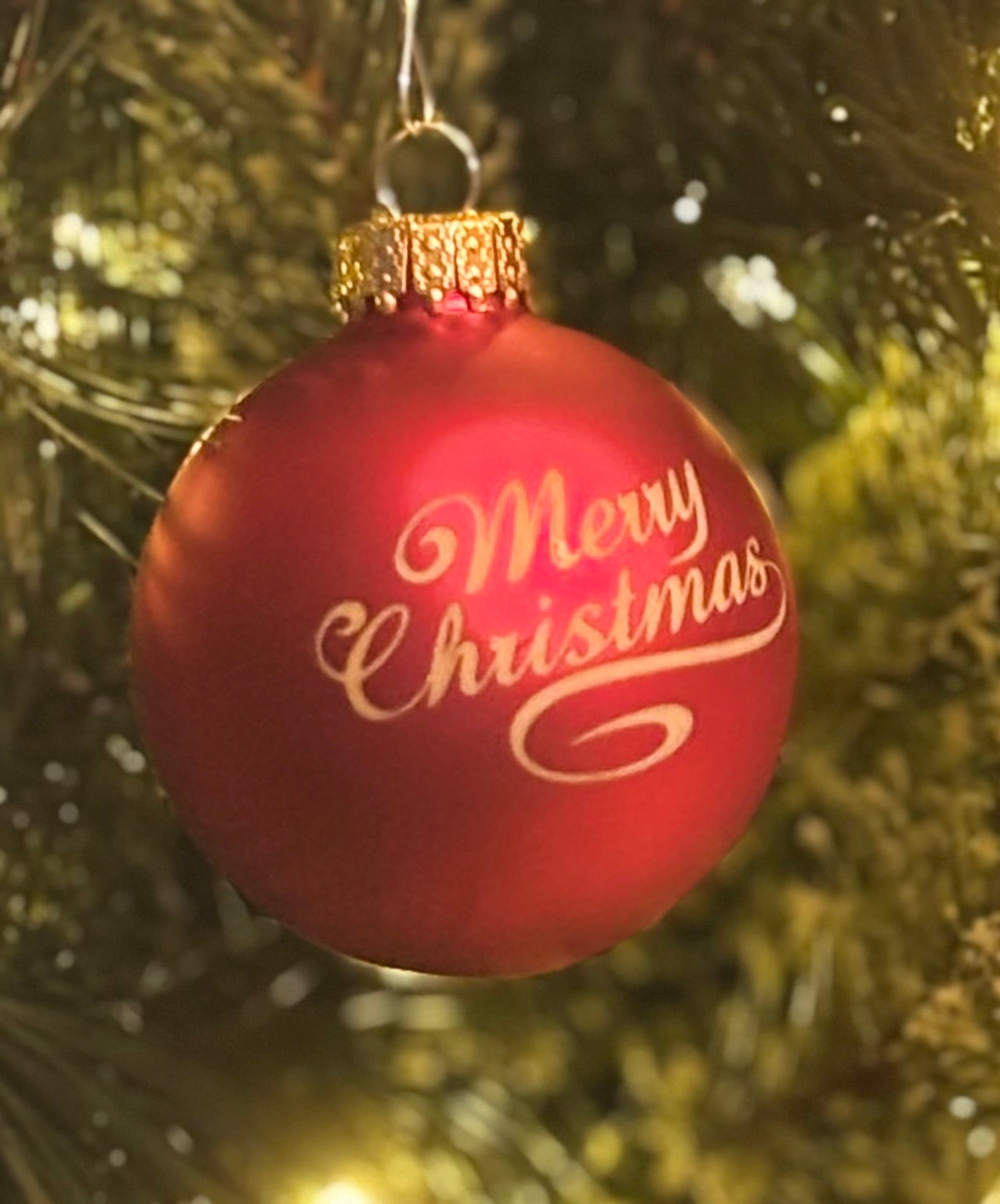 Glass Merry Christmas Engraved Ornament - JCV Boutique & Designs