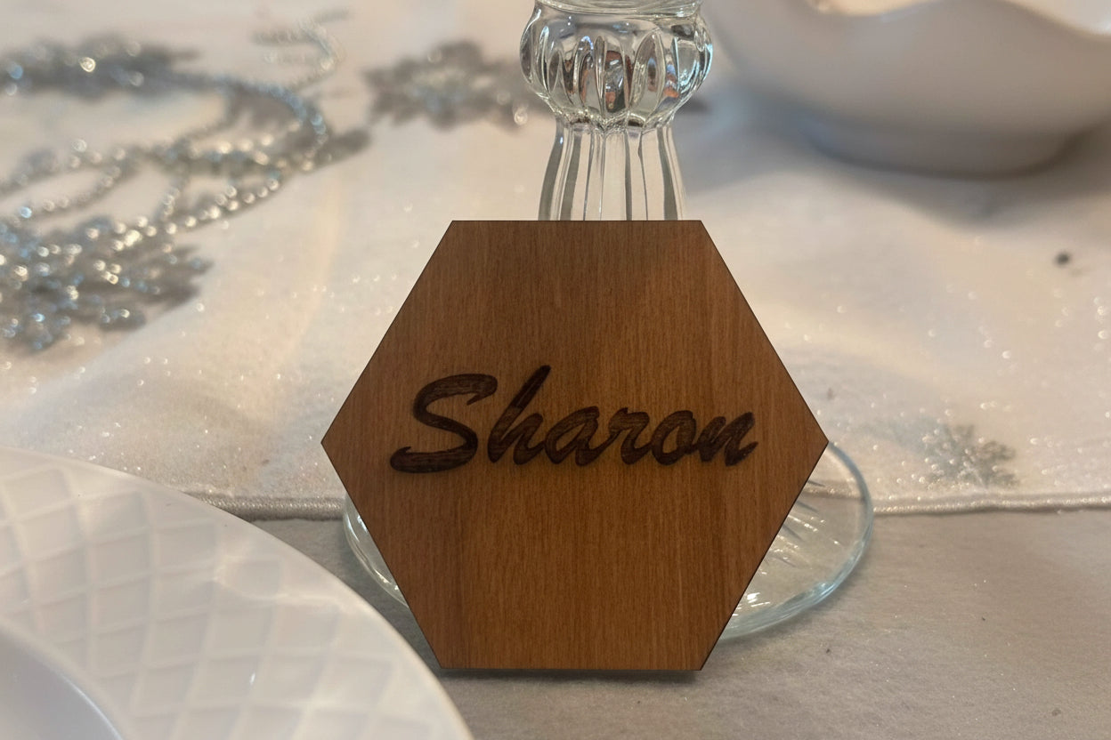 Personalized Wooden Table Place Card