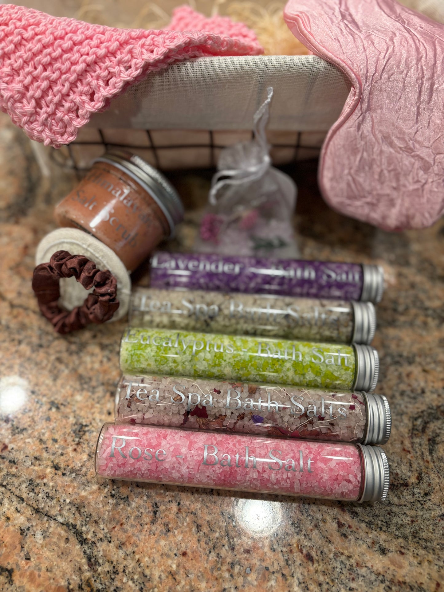 Tea Spa Bath Salt Gift Basket - JCV Boutique & Designs