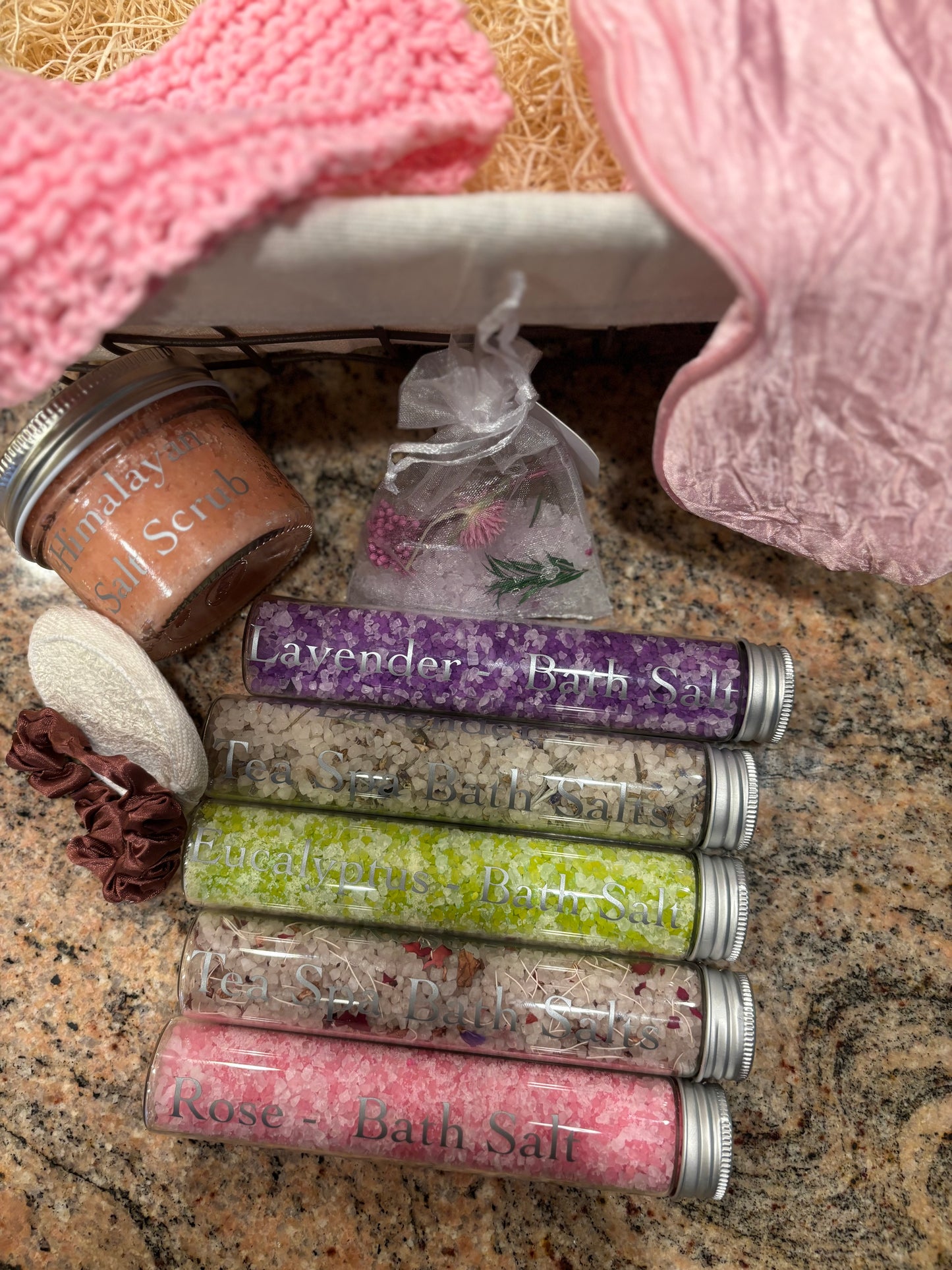 Tea Spa Bath Salt Gift Basket - JCV Boutique & Designs