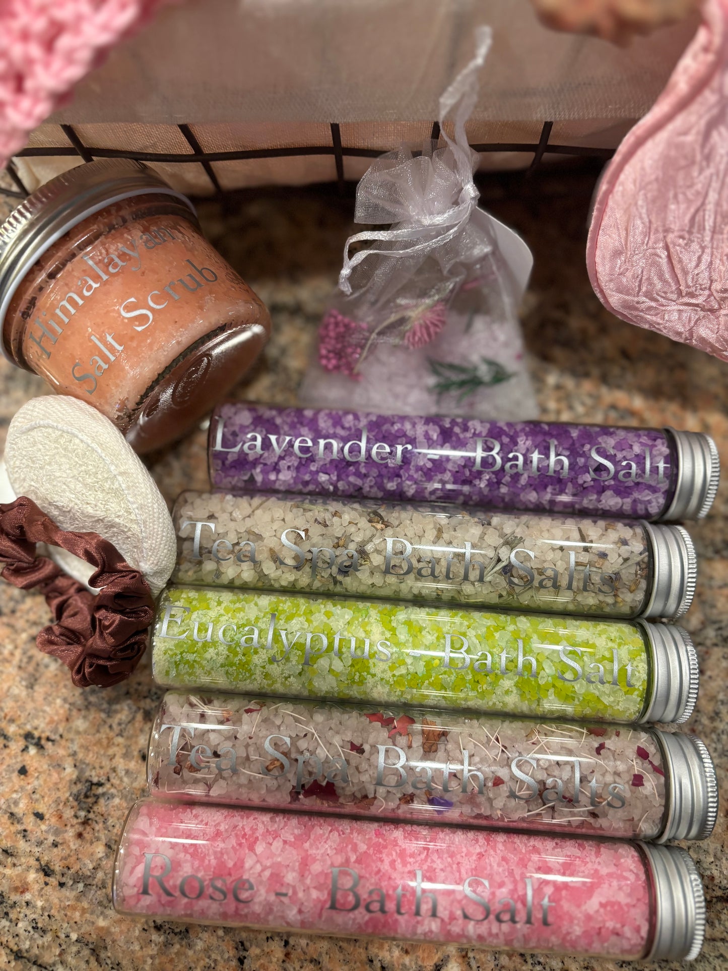 Tea Spa Bath Salt Gift Basket - JCV Boutique & Designs