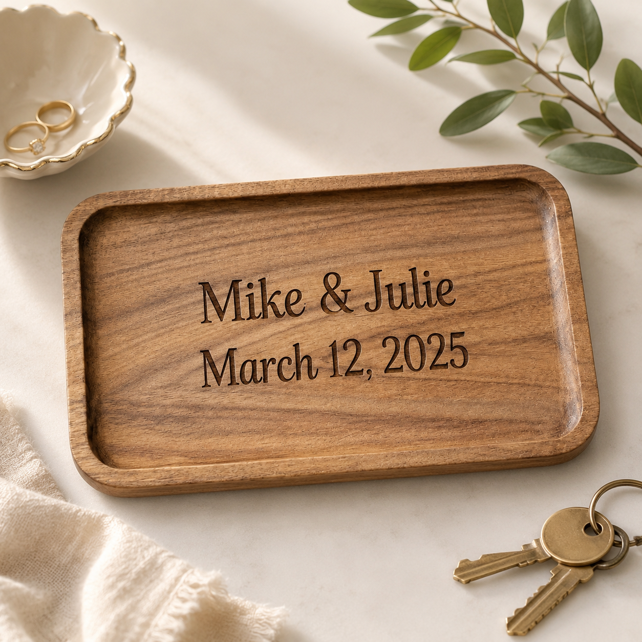 Personalized Wooden Catch-All Tray