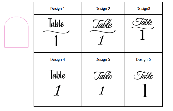 Wedding Table Number Signs - JCV Boutique & Designs