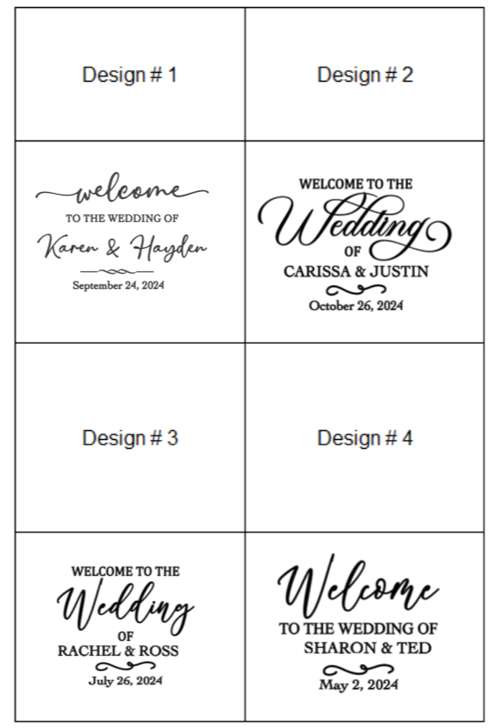 Personalized Wedding Sign - JCV Boutique & Designs