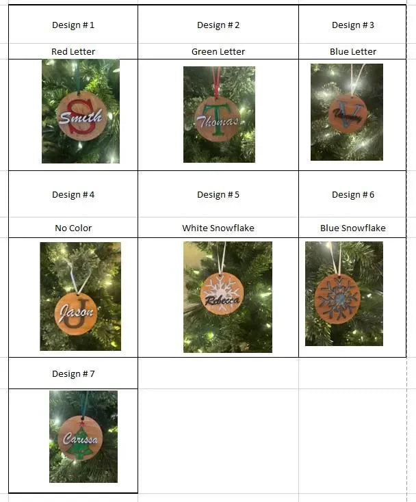 Custom Wooden Resin Christmas Ornament - JCV Boutique & Designs