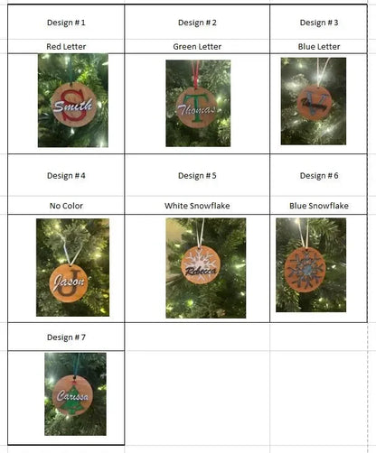 Custom Wooden Resin Christmas Ornament - JCV Boutique & Designs