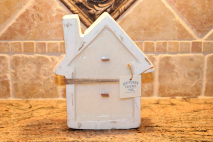 Rustic Wooden House Candle Gift Box