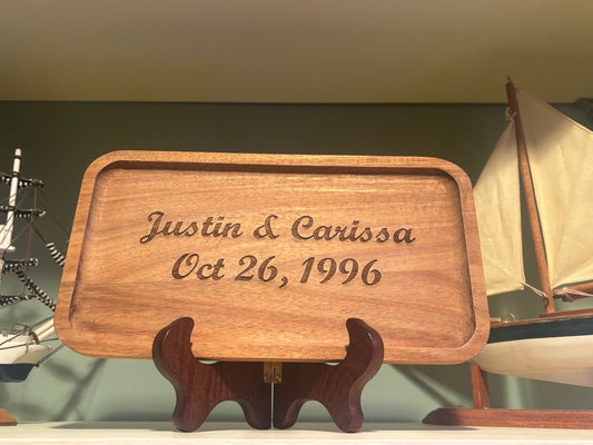 Wooden Engraved Tray