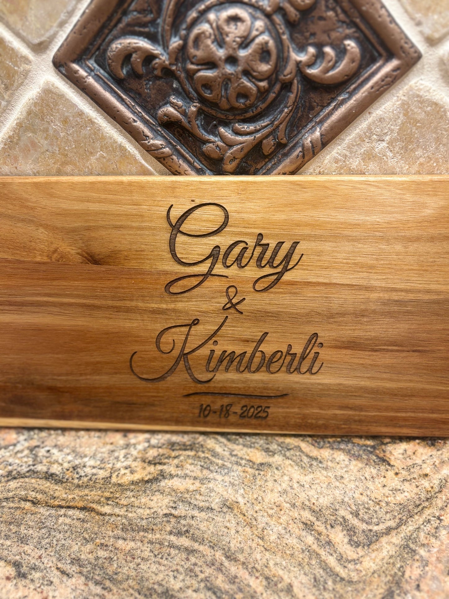 Personalized Laser Engraved Charcuterie Board