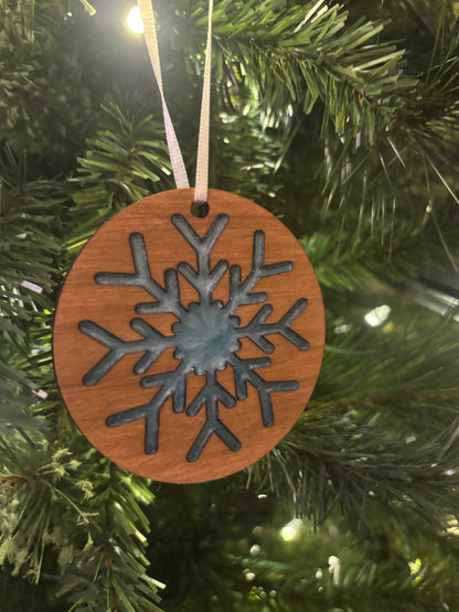 Custom Wooden Resin Christmas Ornament - JCV Boutique & Designs