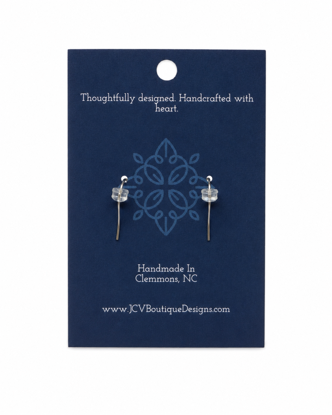 Botanical Wood & Floating Green Vine Acrylic Dangle Earrings