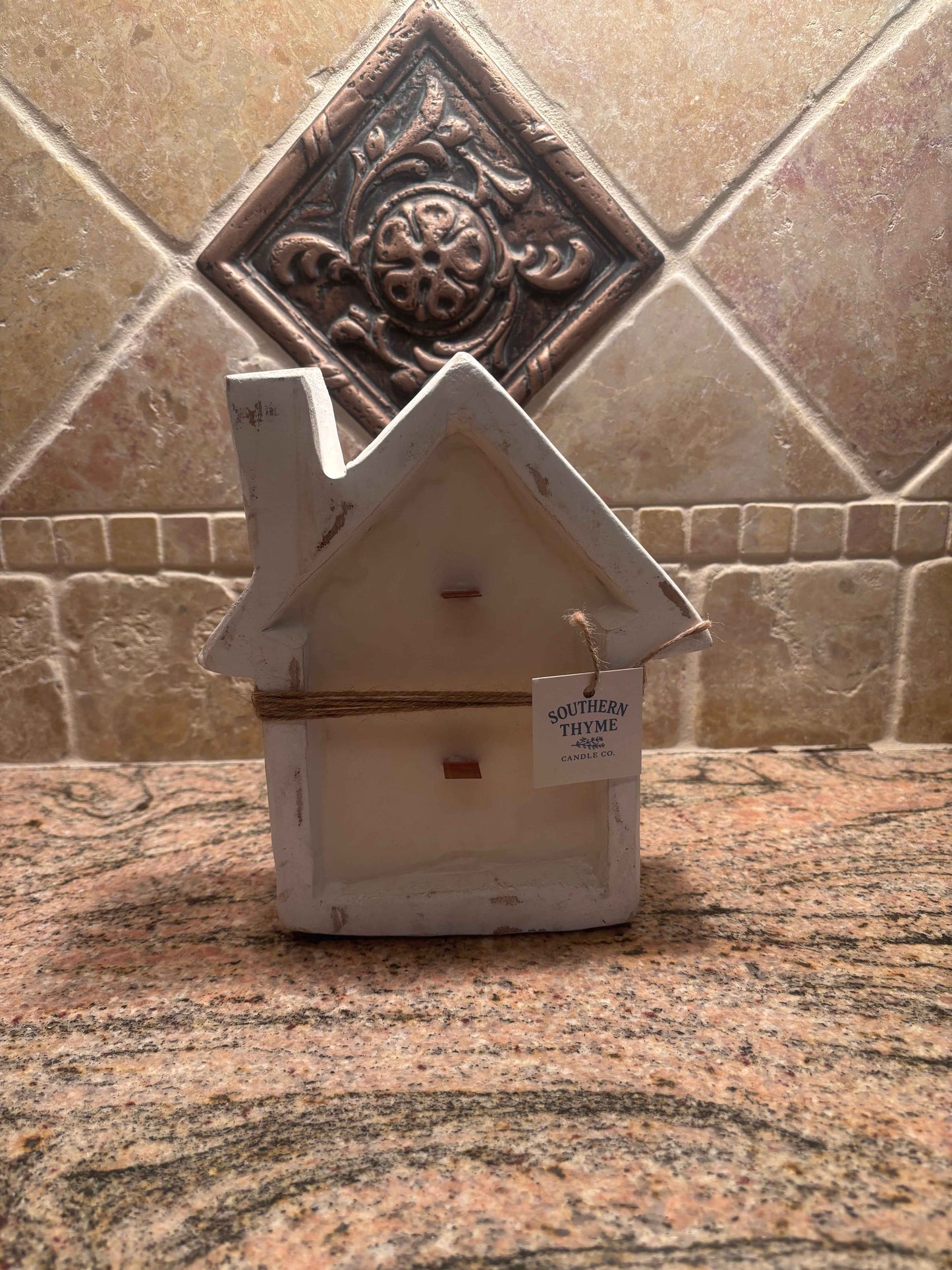 Rustic Wooden House Candle Gift Box