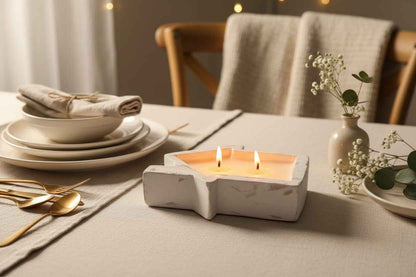 Rustic Wooden House Candle Gift Box