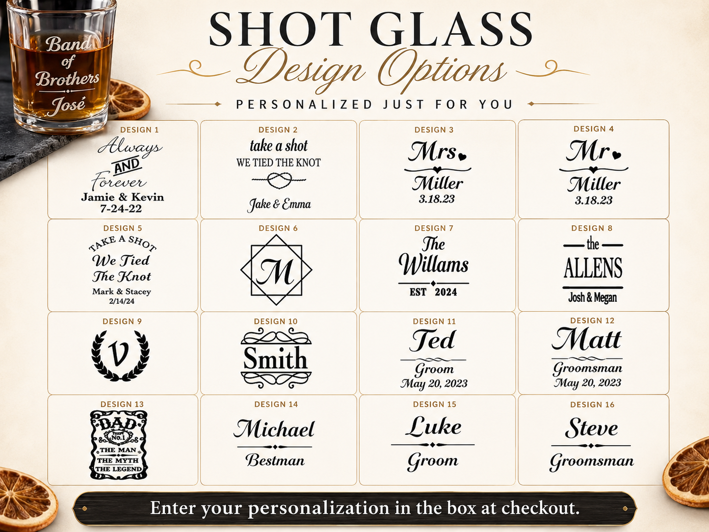 Personalized Precision Engraved Shot Glass