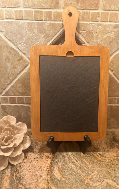 Signature Personalized Wood & Slate Charcuterie Board