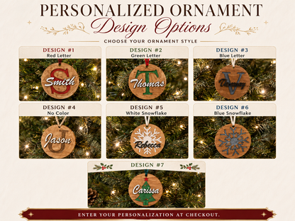 Custom Wooden Resin Christmas Ornament