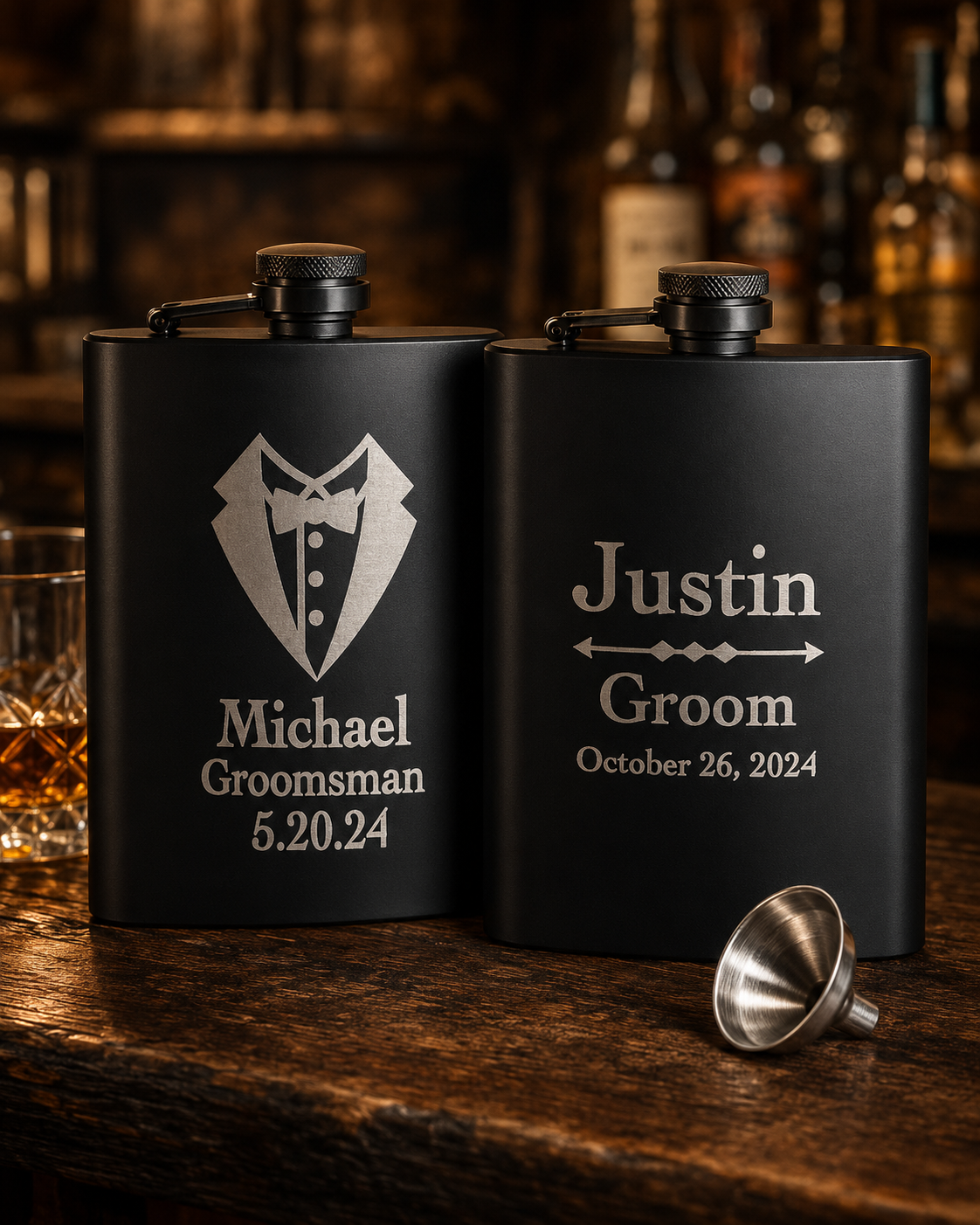 Personalized Stainless Steel Flask (8 oz)
