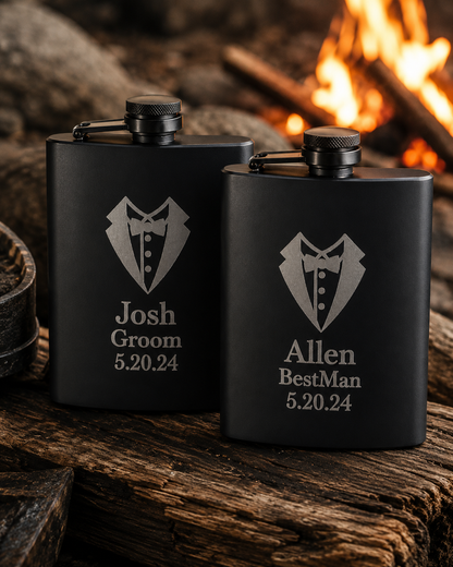 Personalized Stainless Steel Flask (8 oz)