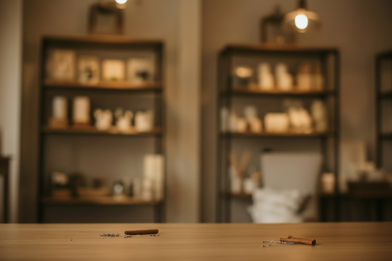 Boutique store with personalized gifts and candles